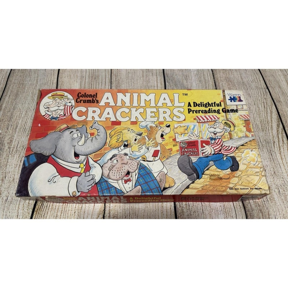 Vintage Warren 1985 RARE Colonel Crumbs Animal Crackers Board Game HTF